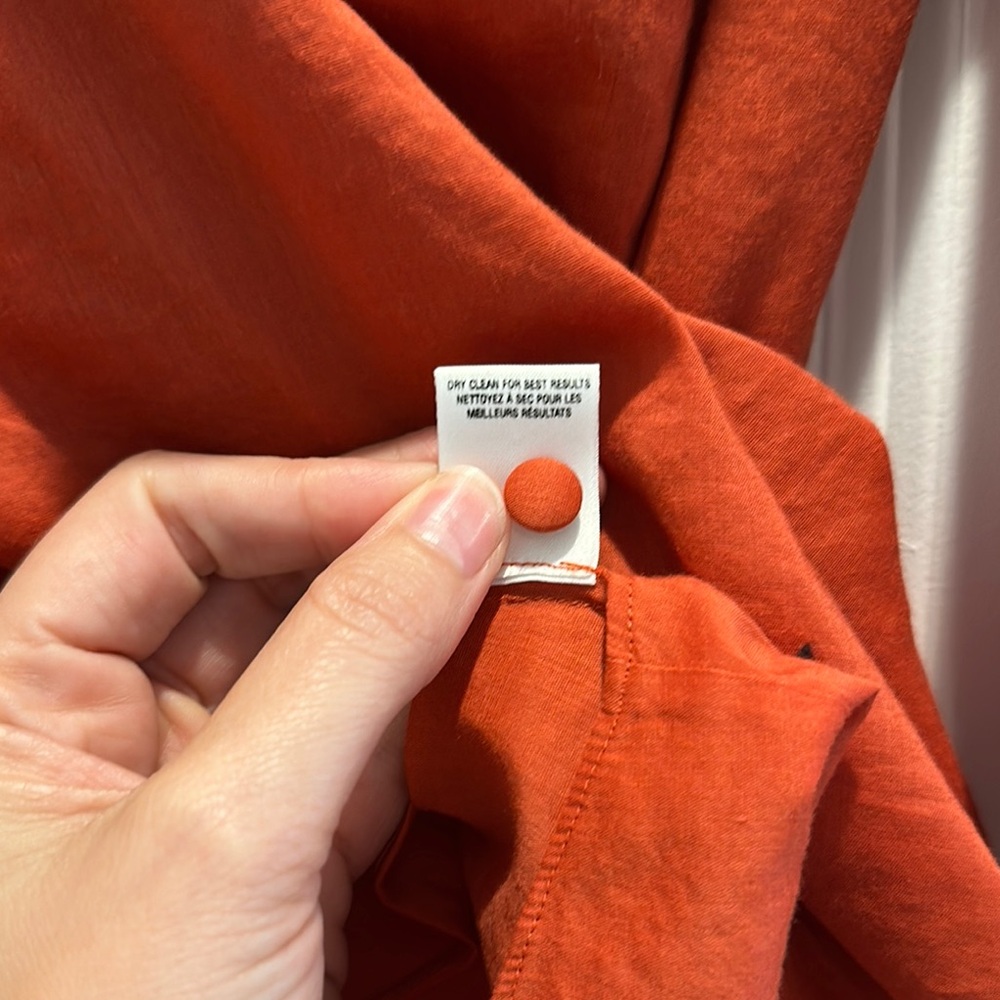 Anthropologie Rust Ruffle Blouse - Picture 5 of 5